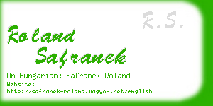 roland safranek business card